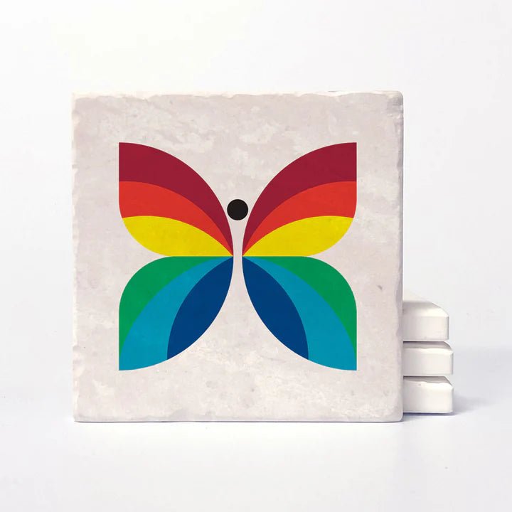 CBC Butterfly 1966 Logo Single Coaster